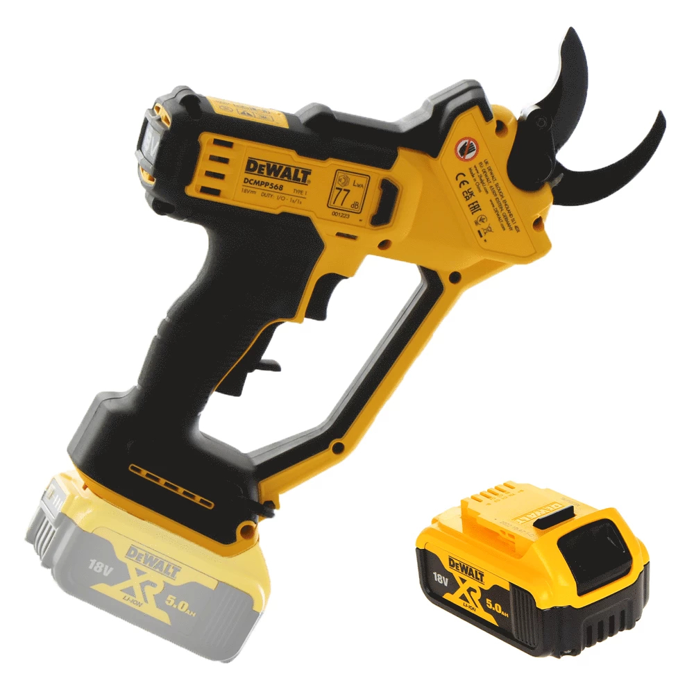 DeWalt DCMPP568P1-QW - Forbice Elettrica Da Potatura - 18V 5.0Ah 3 DeWalt DCMPP568P1-QW - Forbice Elettrica Da Potatura - 18V 5.0Ah