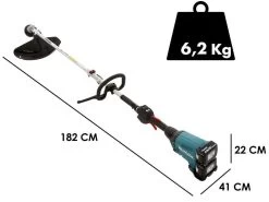 Makita DUX60Z - Decespugliatore A Batteria - 18V - 3Ah -Cura Del Giardino makita dux60z decespugliatore a batteria 18v 3ah decespugliatore multifunzione makita dux60z con testa decespugliatore 28850 4 1620219169 IMG 60929521f1901