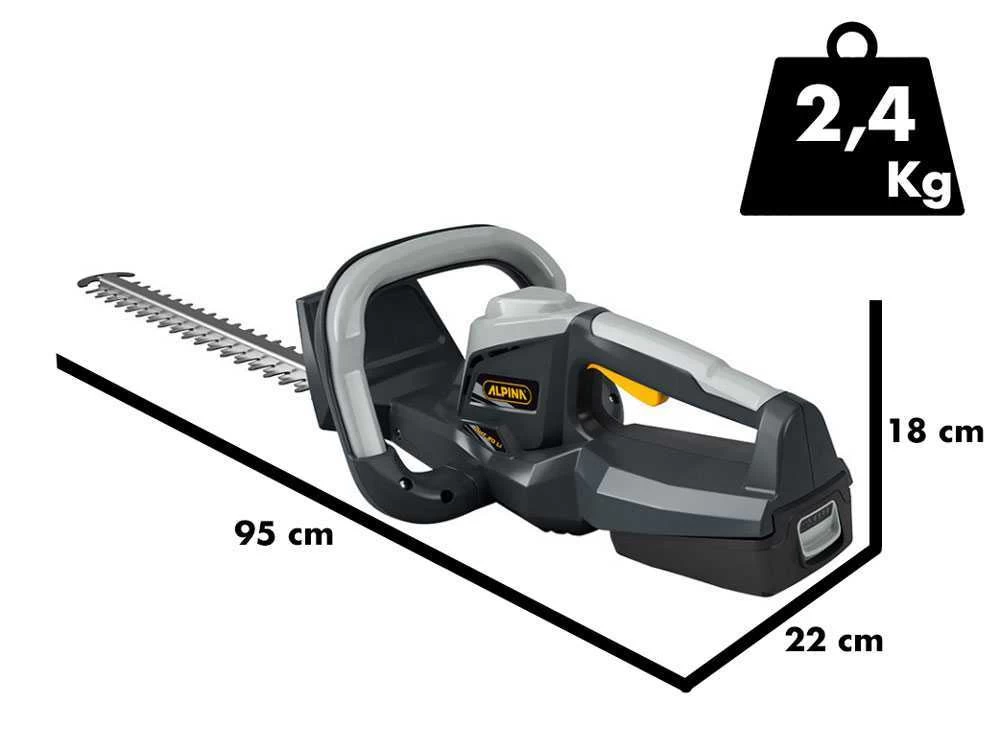 Tagliasiepi Elettrico A Batteria Alpina AHT 20 LI - Lunghezza Di Taglio 55 Cm - immagine 3