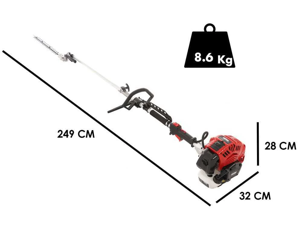 Tagliasiepi Su Asta Di Prolunga A Scoppio 2 Tempi GeoTech GT-2 43 L - 43 Cc - immagine 3