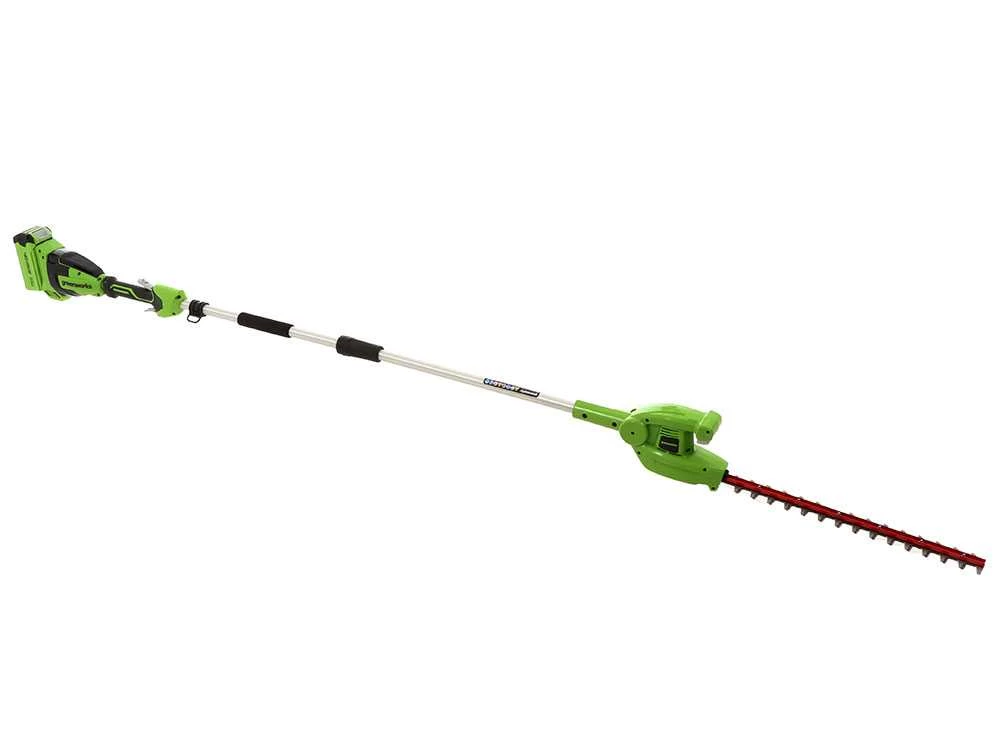 Tagliasiepi Su Asta Di Prolunga Elettrico Orientabile Greenworks G40PHA 40 V - Batteria 40V/2Ah - immagine 17